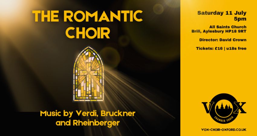 The Romantic Choir - Music by Verdi, Bruckner and Rheinberger - vOx Chamber Choir 