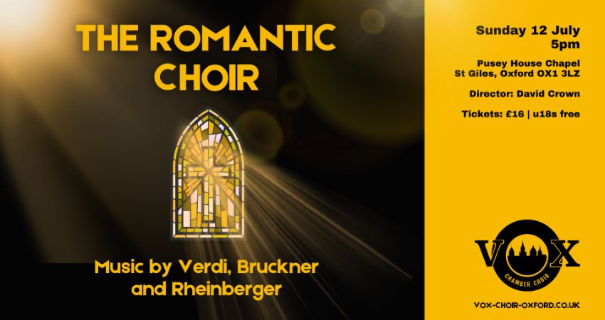 The Romantic Choir - Music by Verdi, Bruckner and Rheinberger - vOx Chamber Choir