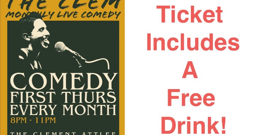 Comedy at The Clem Limehouse E14 NICK HELM , RUSSELL HICKS  Ticket Includes a Free Drink! 