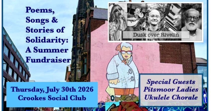 Poems,  Songs &  Stories of Solidarity:  A Summer Fundraiser