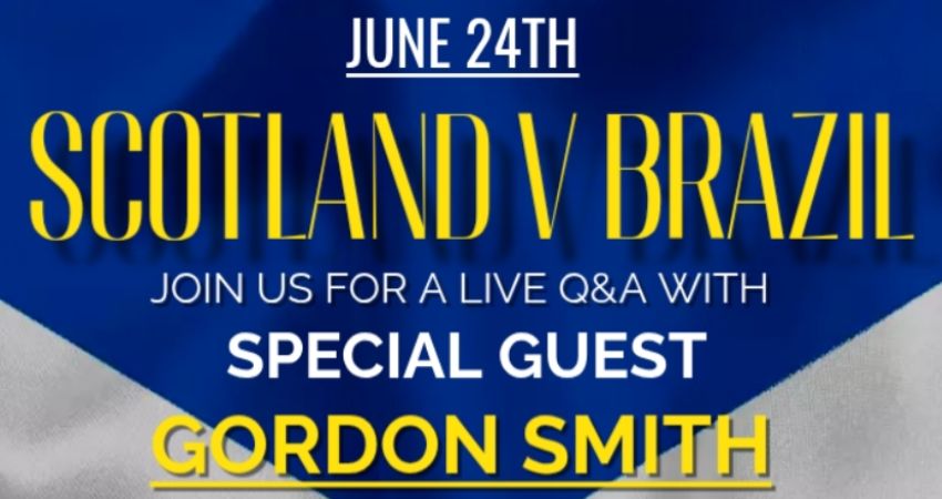 Scotland v Brazil - Q&A with Gordon Smith + DJ set from Pete MacLeod