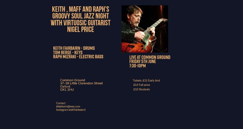 Keith, Maff and Raph’s Groovy Soul Jazz Night