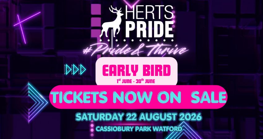 Herts Pride 2026 - #PrideAndThrive 