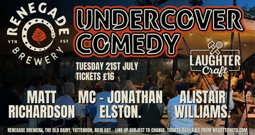 Under Cover Comedy Renegade Brewery July 