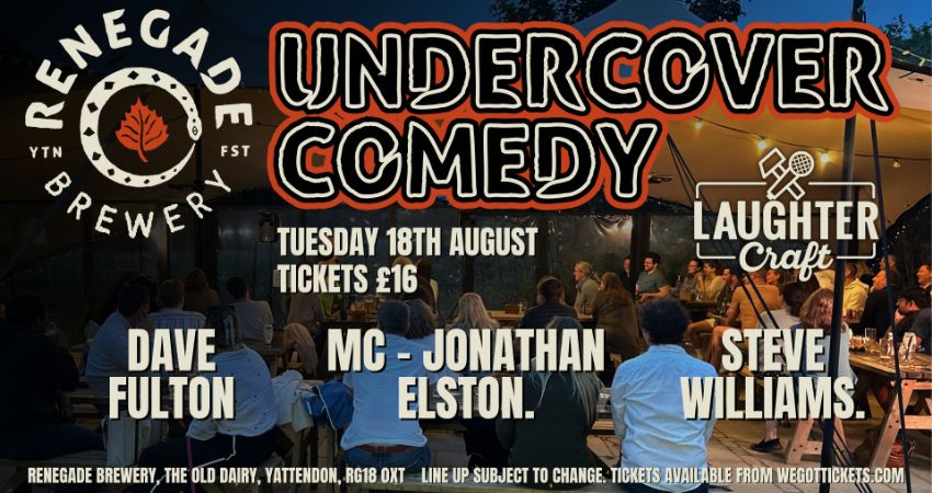 Under Cover Comedy Renegade Brewery August 