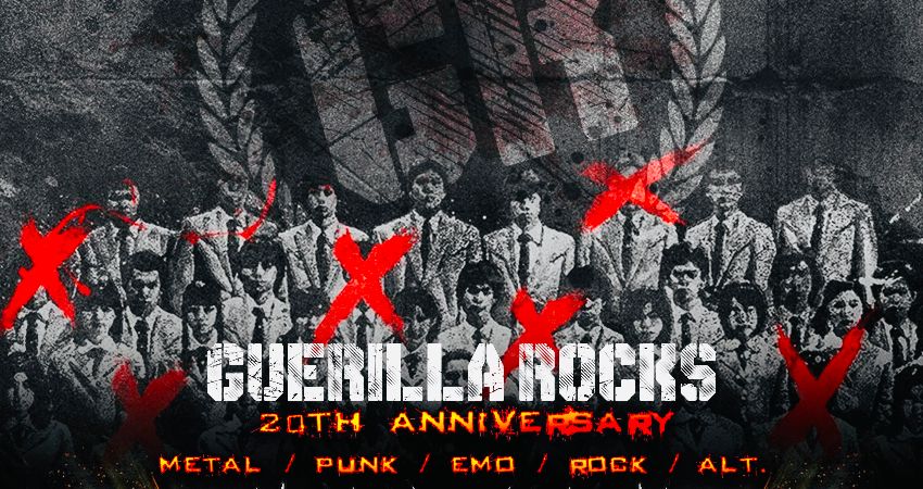 Guerilla Rocks - 20th Anniversary Party! Saturday 15th August @ Above