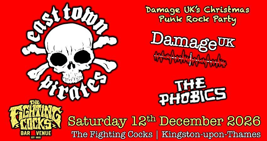 Damage UK Christmas Party with East Town Pirates and The Phobics at The Fighting Cocks Kingston