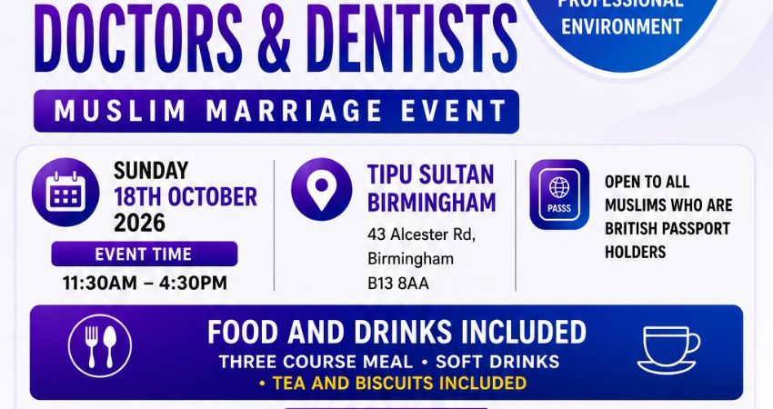 Muslim Marriage Events Birmingham - Doctors & Dentists Event