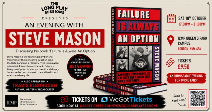 The Long Play Sessions - Steve Mason: In Conversation and Book Signing 