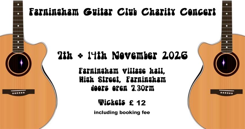 Farningham Guitar Club Concert Farningham Village Hall Sat 7th Nov, 2026