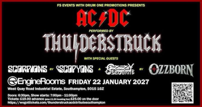 THUNDERSTRUCK UK AC/DC TRIBUTE  - ENGINE ROOMS, SOUTHAMPTON
