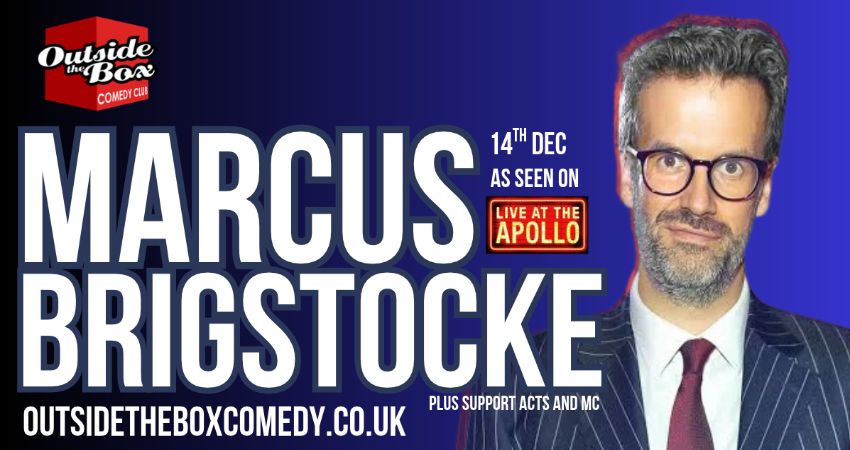 MARCUS BRIGSTOCKE at Outside the Box Comedy Club in Kingston 