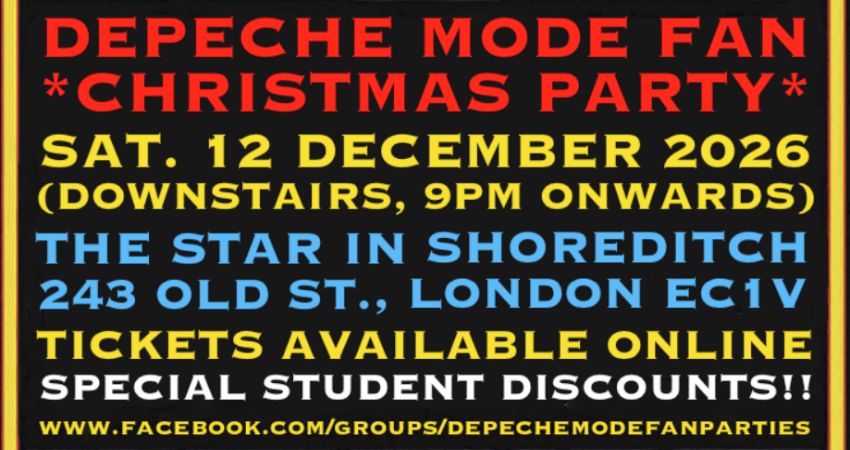 DEPECHE MODE FAN CHRISTMAS PARTY @ THE STAR IN SHOREDITCH, LONDON EC1V 9EY