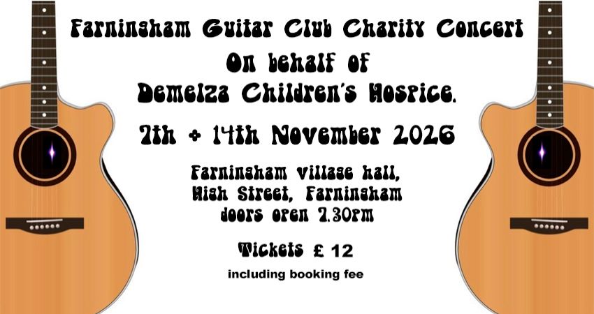 Farningham Guitar Club Concert Farningham Village Hall Sat 14th Nov, 2026 