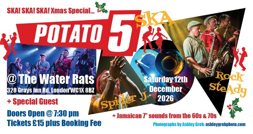 Potato 5 Christmas Party at the Water Rats