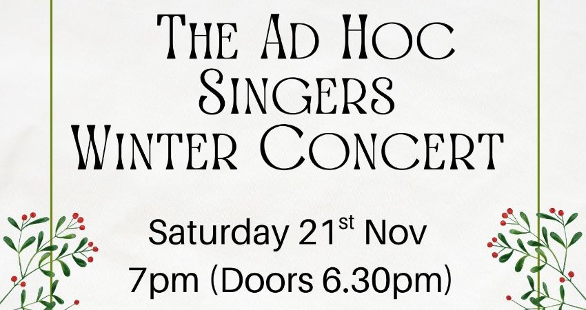 The Ad Hoc Singers by candlelight at Clannaborough