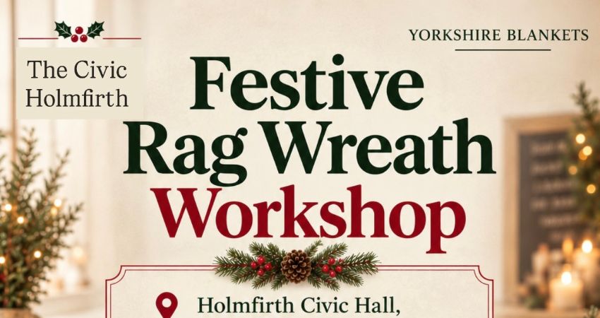 Festive Rag Wreath Workshop with Yorkshire Blankets 